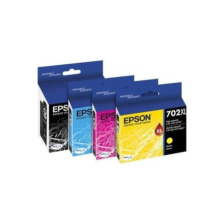 Epson 702 UltraBlk Color HC InkCrtrd T702XLBCS